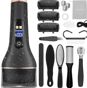 NIB: Black Electric Foot Callus Remover Set